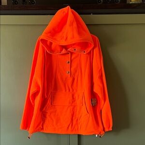 Bright Orange Hooded Pullover